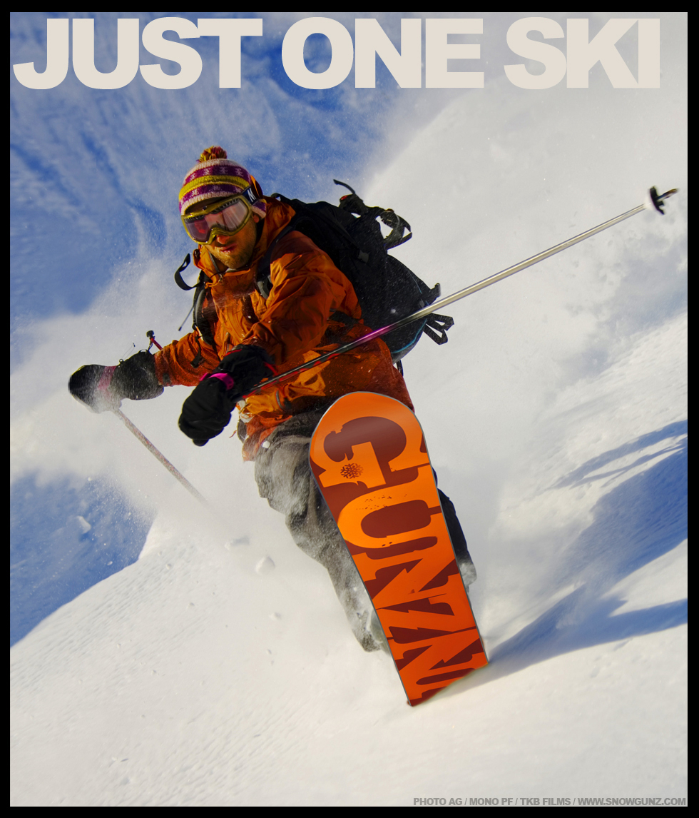 Just One Ski : le monoski - Snowgunz